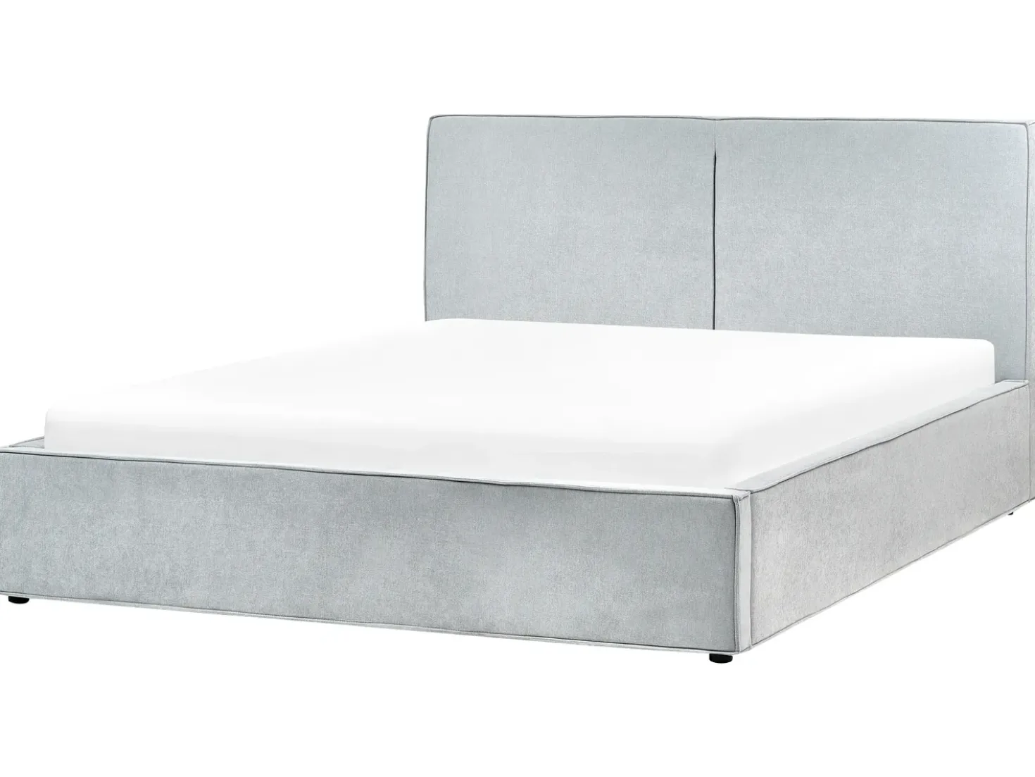 Letto contenitore Ciniglia MOISSAC 180 x 200 cm Azzurro