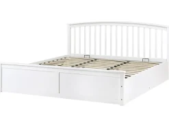 Letto contenitore Legno di pino CLARBEC 180 x 200 cm Bianco