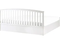 Letto contenitore Legno di pino CLARBEC 180 x 200 cm Bianco