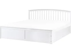 Letto contenitore Legno di pino CLARBEC 180 x 200 cm Bianco