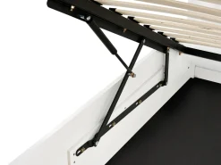 Letto contenitore Legno di pino CLARBEC 180 x 200 cm Bianco