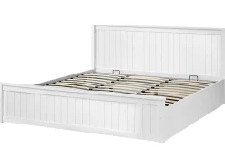 Letto contenitore Legno di pino LAMBRES 180 x 200 cm Bianco
