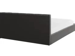 Letto contenitore Pelle sintetica DREUX 180 x 200 cm Grigio scuro