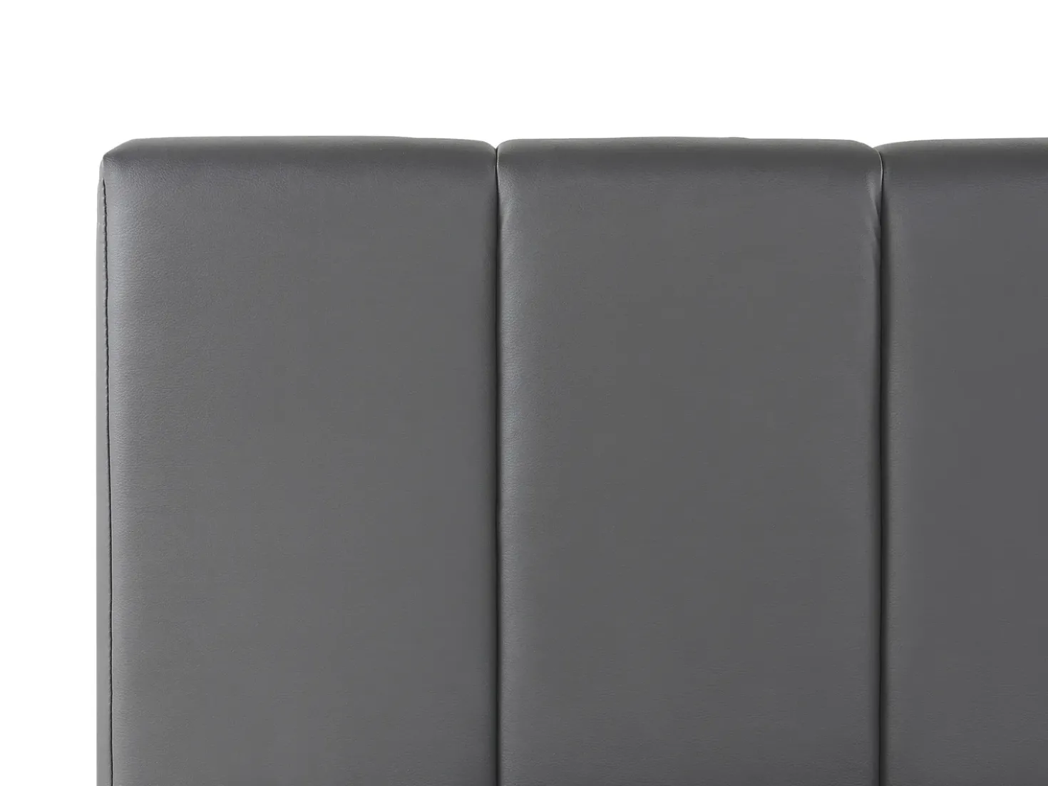 Letto contenitore Pelle sintetica DREUX 180 x 200 cm Grigio scuro