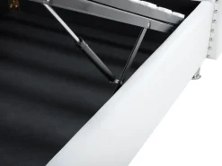 Letto contenitore Pelle sintetica METZ 90 x 200 cm Bianco