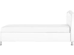 Letto contenitore Pelle sintetica METZ 90 x 200 cm Bianco