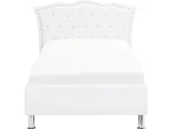 Letto contenitore Pelle sintetica METZ 90 x 200 cm Bianco