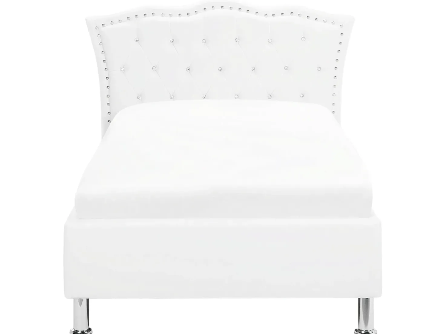 Letto contenitore Pelle sintetica METZ 90 x 200 cm Bianco