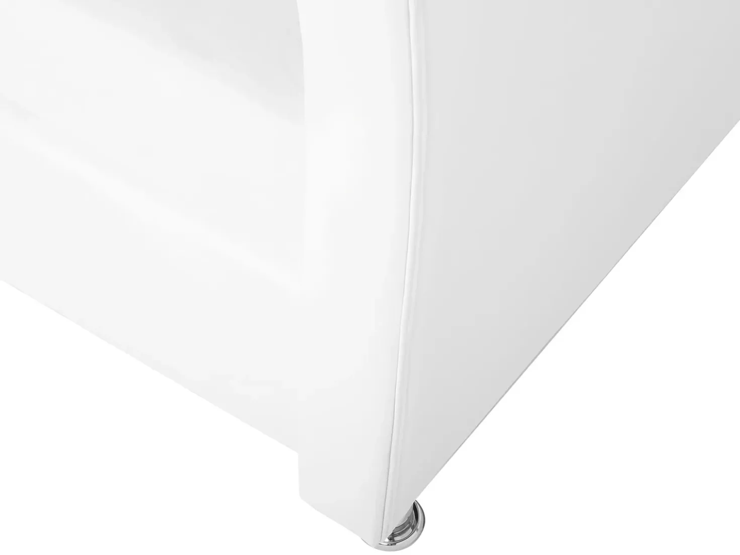Letto contenitore Pelle sintetica METZ 90 x 200 cm Bianco