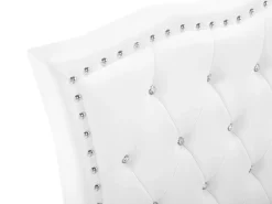 Letto contenitore Pelle sintetica METZ 90 x 200 cm Bianco
