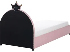Letto contenitore per bambini Corona Velluto GRISETOT 90 x 200 cm Rosa