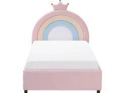 Letto contenitore per bambini Corona Velluto GRISETOT 90 x 200 cm Rosa