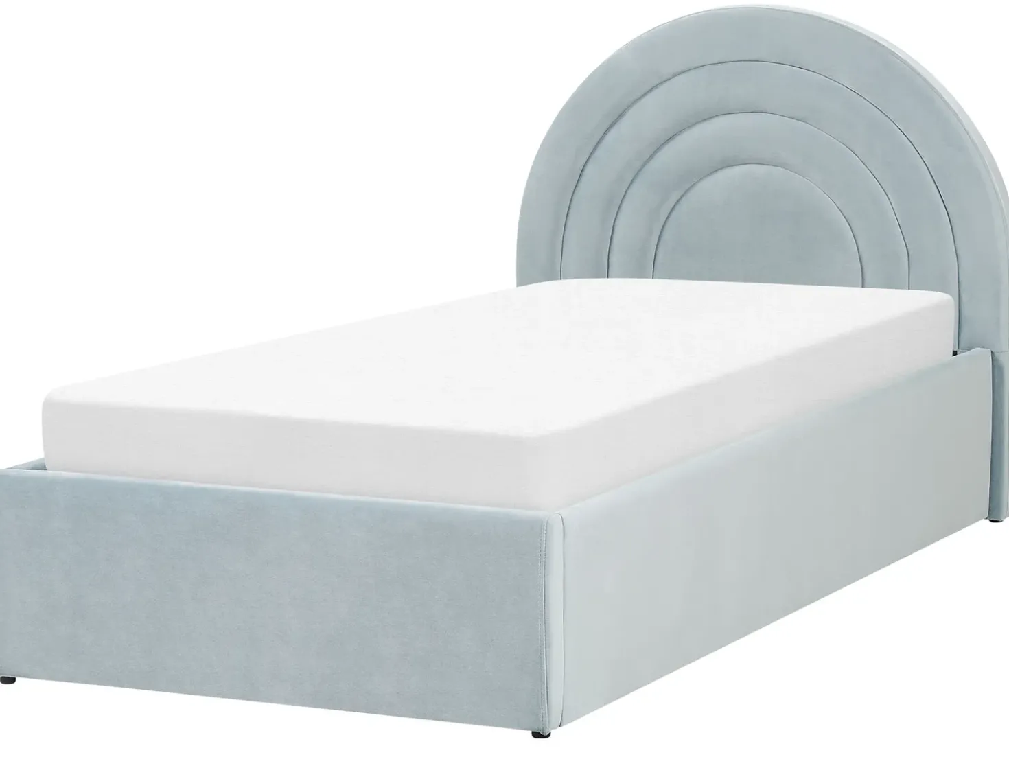 Letto contenitore per bambini Velluto ANET 90 x 200 cm Azzurro
