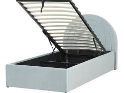 Letto contenitore per bambini Velluto ANET 90 x 200 cm Azzurro