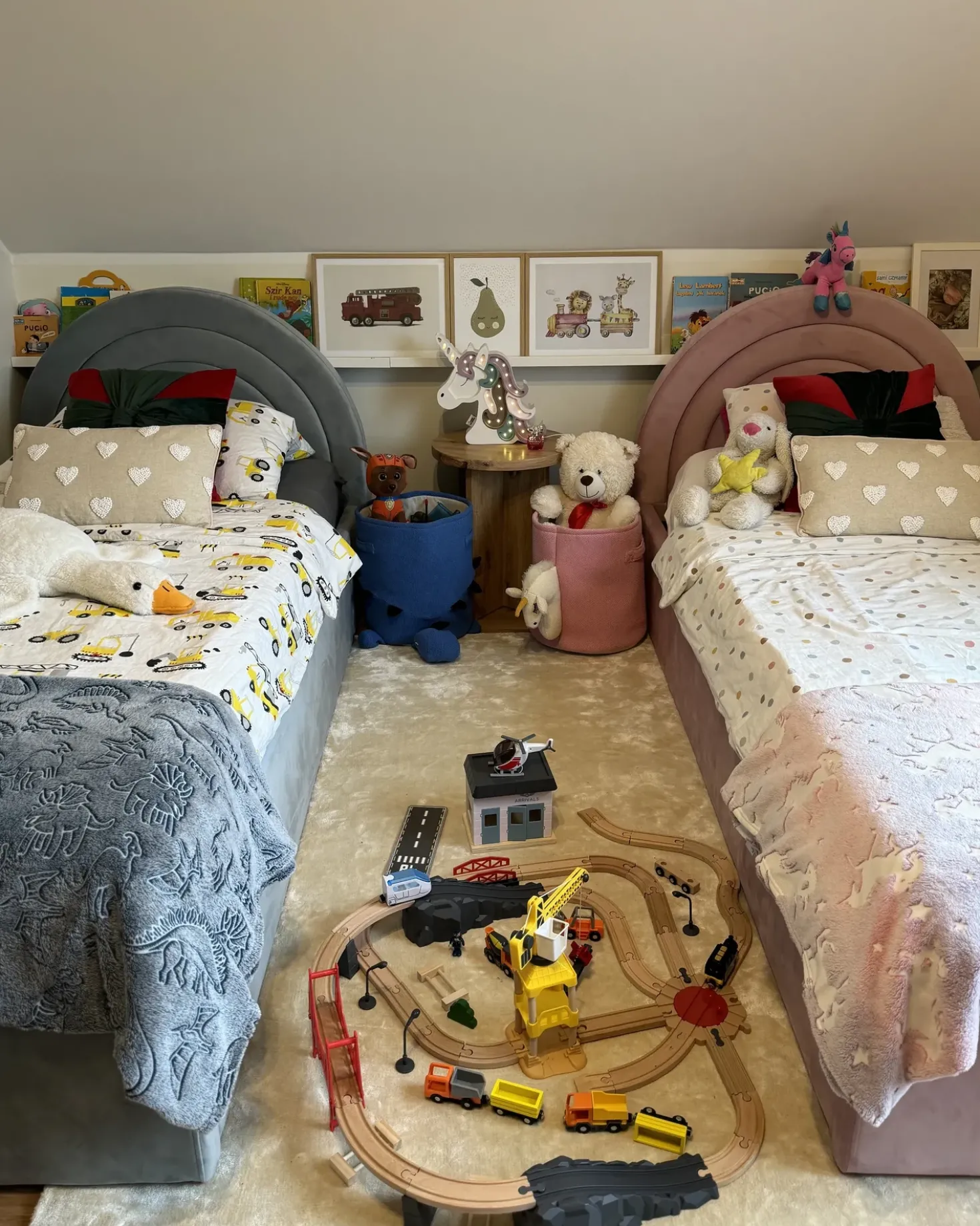 Letto contenitore per bambini Velluto ANET 90 x 200 cm Azzurro