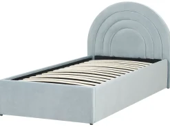 Letto contenitore per bambini Velluto ANET 90 x 200 cm Azzurro