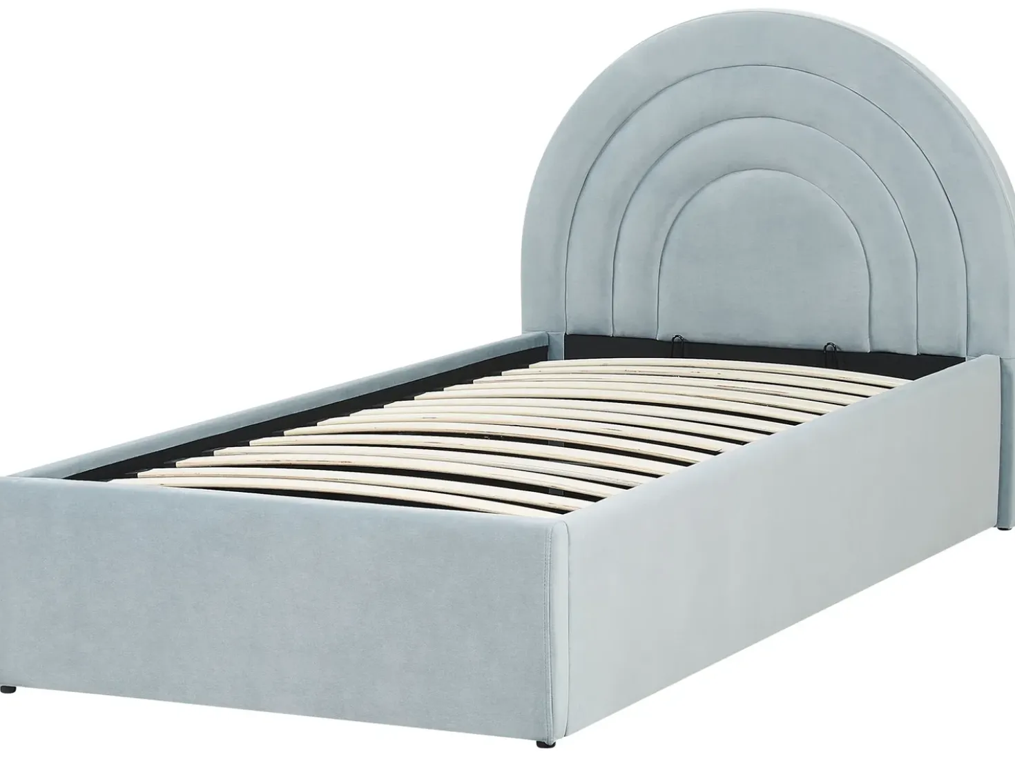 Letto contenitore per bambini Velluto ANET 90 x 200 cm Azzurro