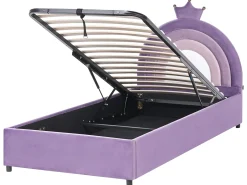 Letto contenitore per bambini Corona Velluto GRISETOT 90 x 200 cm Viola