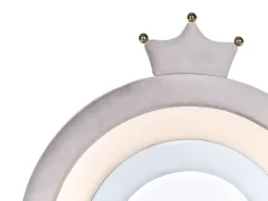 Letto contenitore per bambini Corona Velluto GRISETOT 90 x 200 cm Grigio