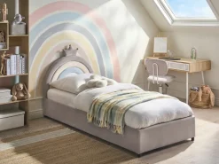 Letto contenitore per bambini Corona Velluto GRISETOT 90 x 200 cm Grigio