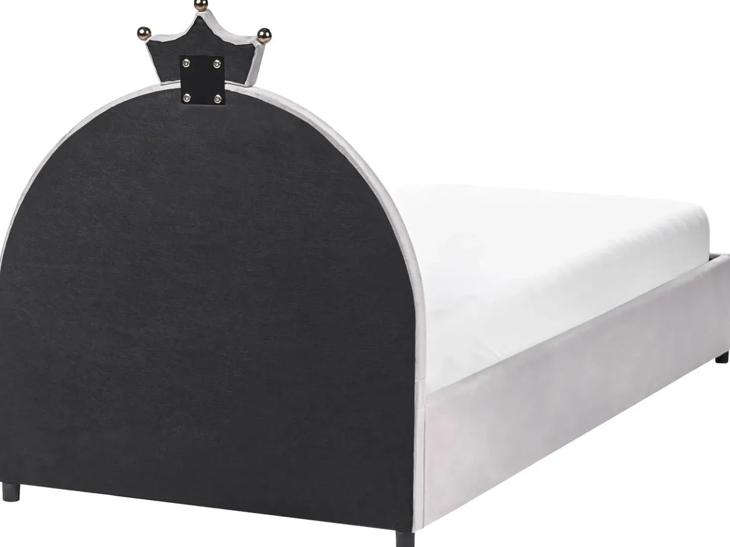 Letto contenitore per bambini Corona Velluto GRISETOT 90 x 200 cm Grigio