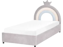 Letto contenitore per bambini Corona Velluto GRISETOT 90 x 200 cm Grigio