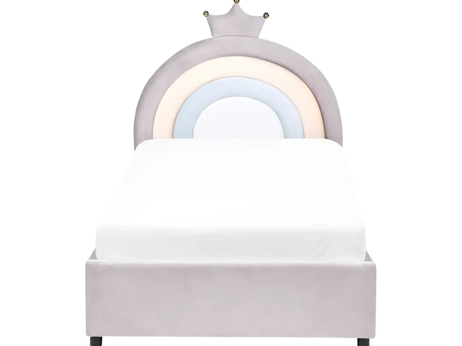 Letto contenitore per bambini Corona Velluto GRISETOT 90 x 200 cm Grigio