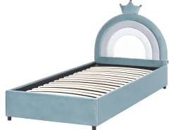 Letto contenitore per bambini Corona Velluto GRISETOT 90 x 200 cm Blu