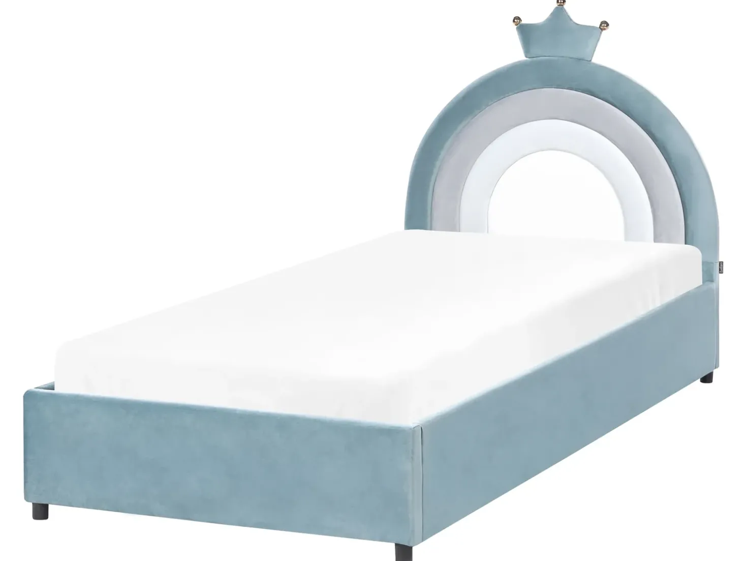 Letto contenitore per bambini Corona Velluto GRISETOT 90 x 200 cm Blu