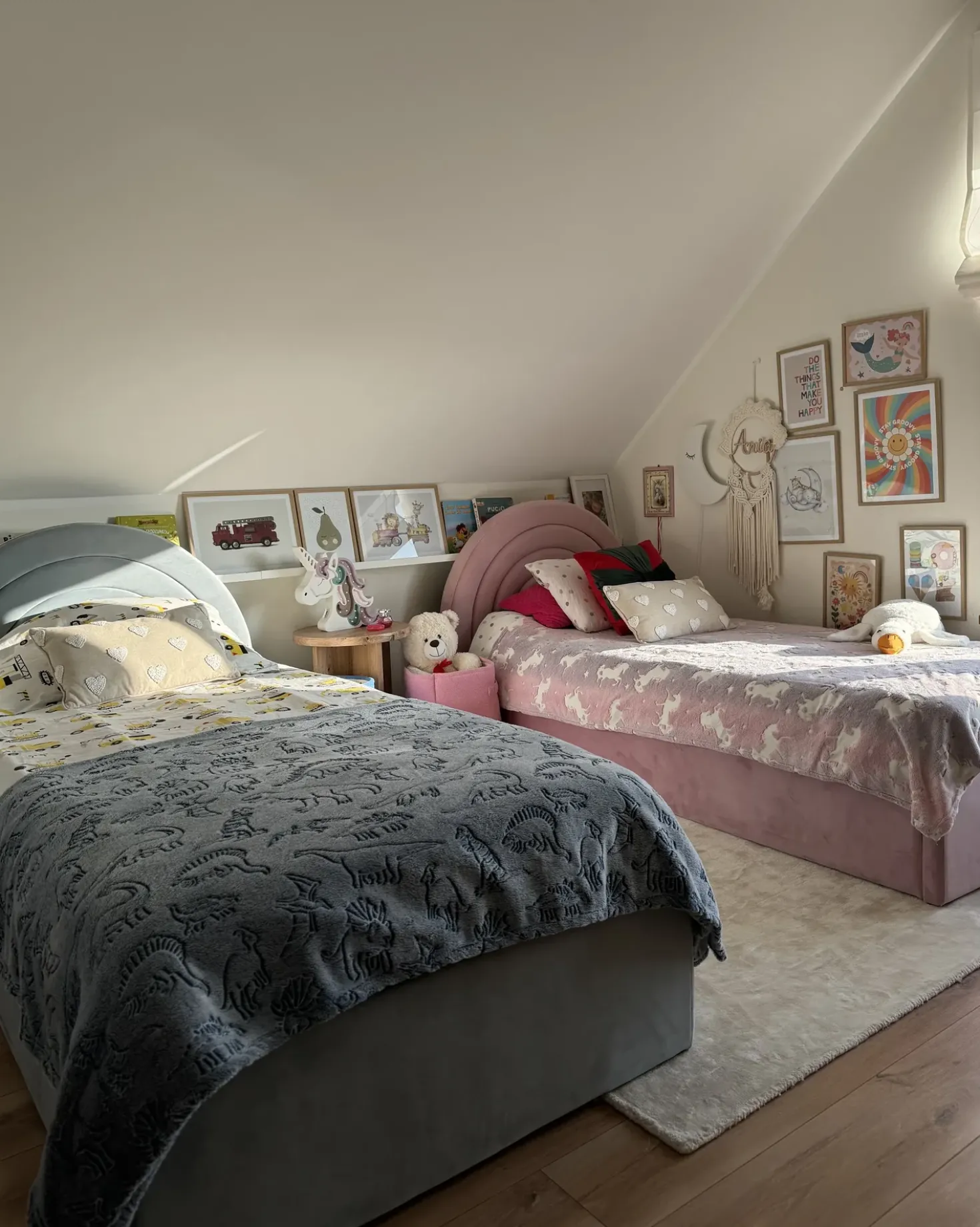 Letto contenitore per bambini Velluto ANET 90 x 200 cm Rosa