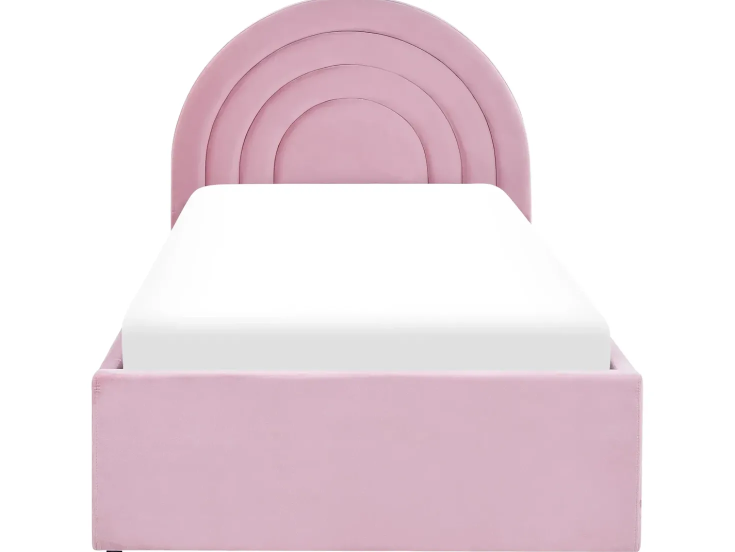 Letto contenitore per bambini Velluto ANET 90 x 200 cm Rosa