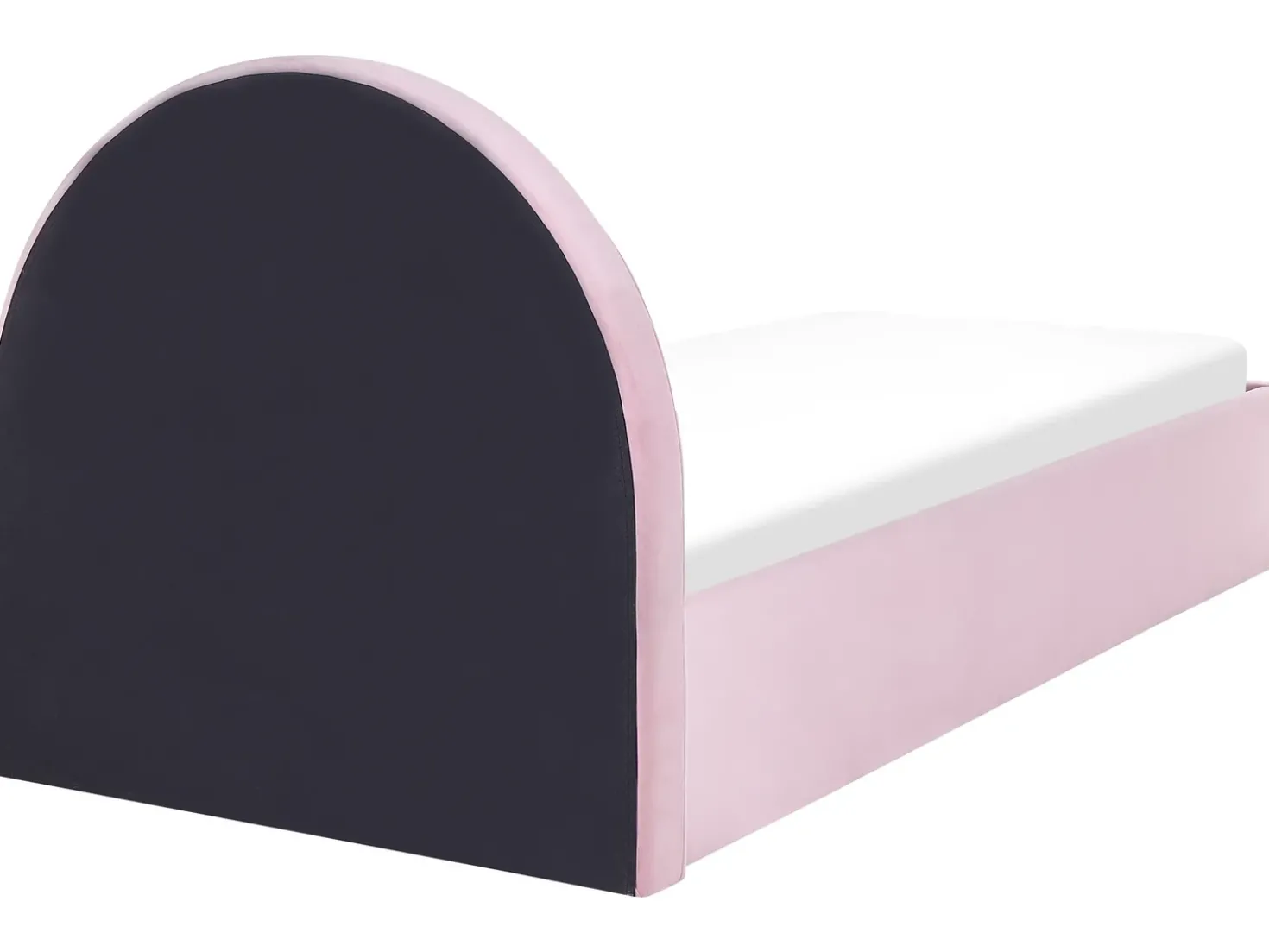 Letto contenitore per bambini Velluto ANET 90 x 200 cm Rosa