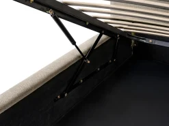 Letto contenitore Tessuto GRASSE 180 x 200 cm Tortora