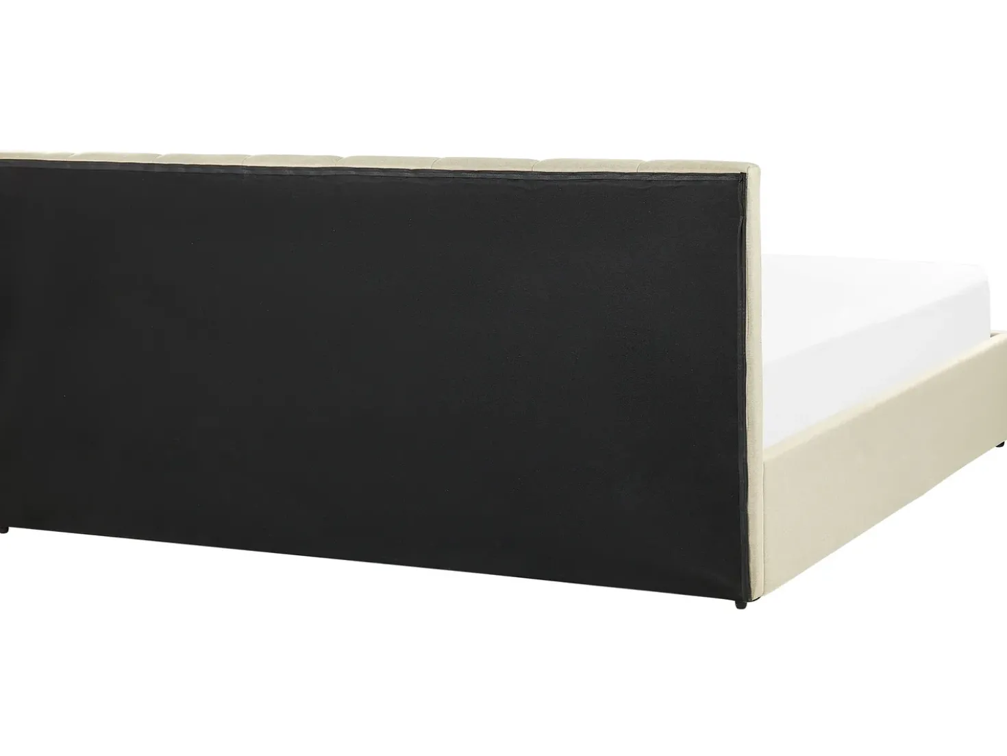 Letto contenitore Tessuto DREUX 180 x 200 cm Beige