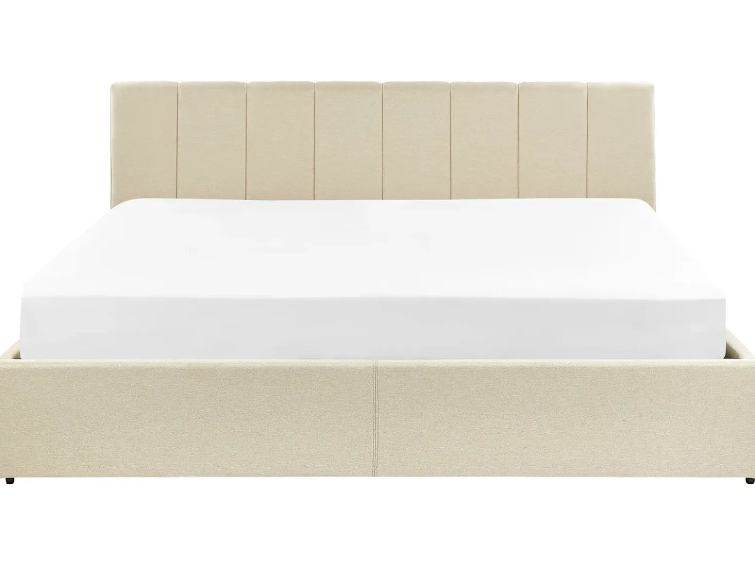 Letto contenitore Tessuto DREUX 180 x 200 cm Beige