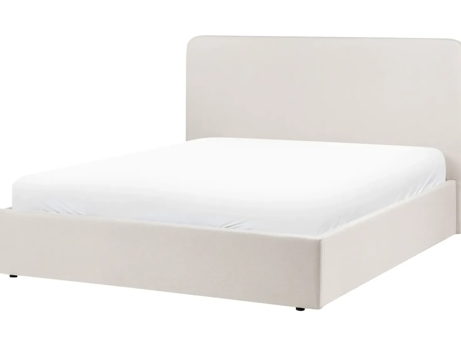 Letto contenitore Tessuto BRENON 180 x 200 cm Beige chiaro