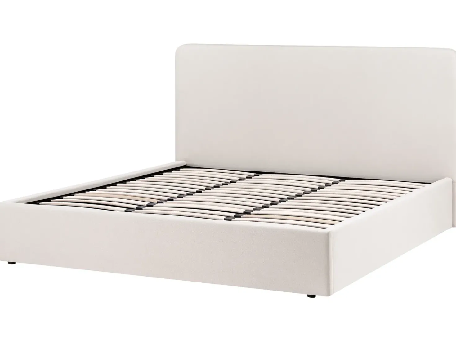 Letto contenitore Tessuto BRENON 180 x 200 cm Beige chiaro