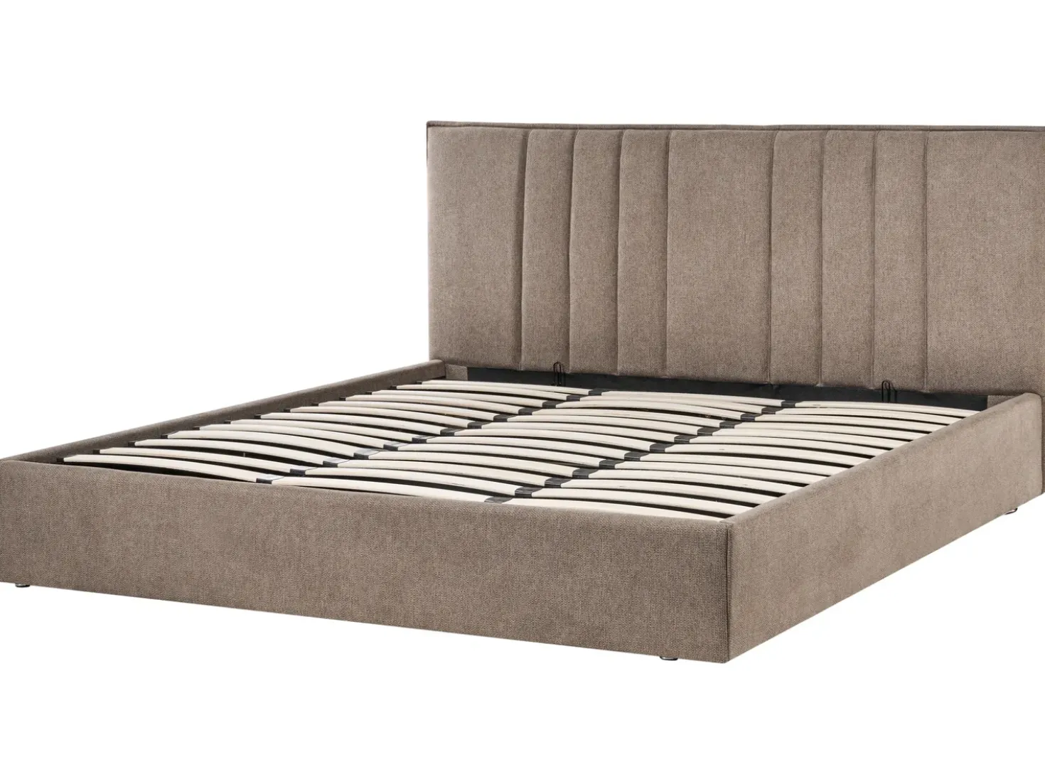 Letto contenitore Tessuto TARASCON 180 x 200 cm Tortora