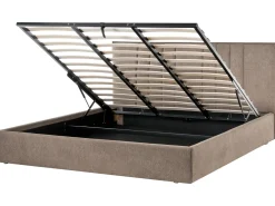 Letto contenitore Tessuto TARASCON 180 x 200 cm Tortora