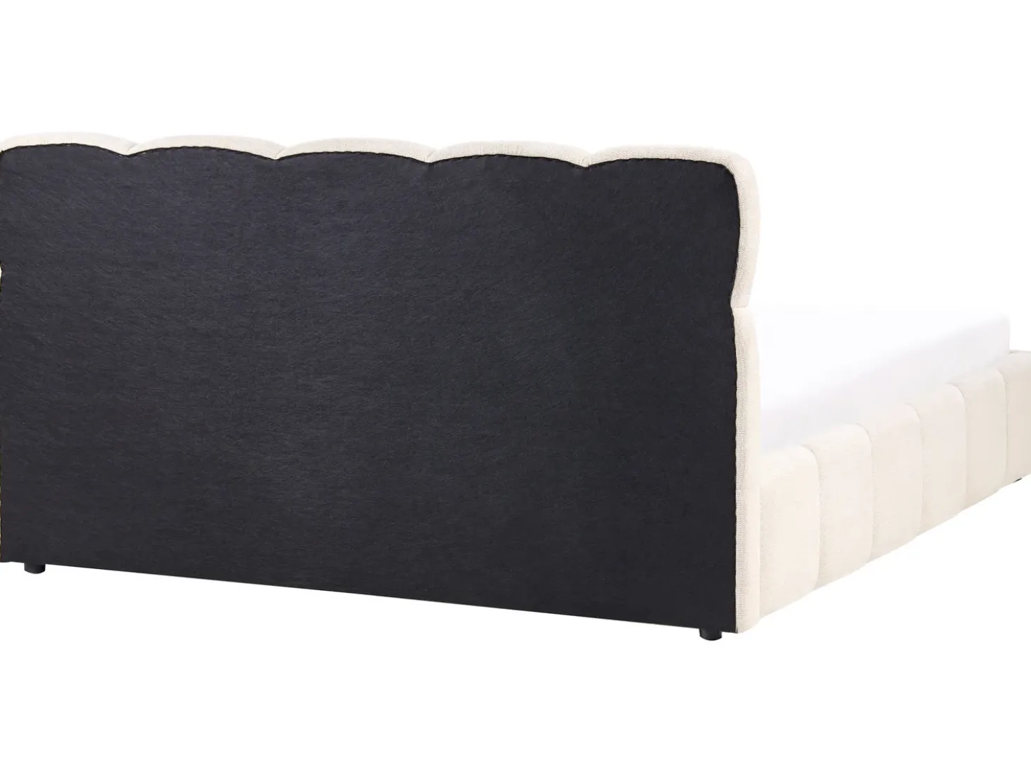 Letto contenitore Tessuto NOYON 180 x 200 cm Beige chiaro