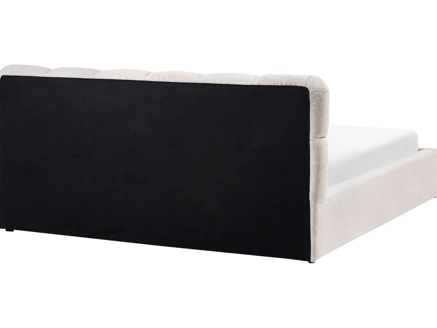 Letto contenitore Tessuto BASTON 180 x 200 cm Beige chiaro