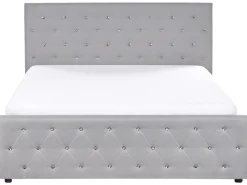 Letto contenitore Tessuto AMIENS 180 x 200 cm Grigio chiaro
