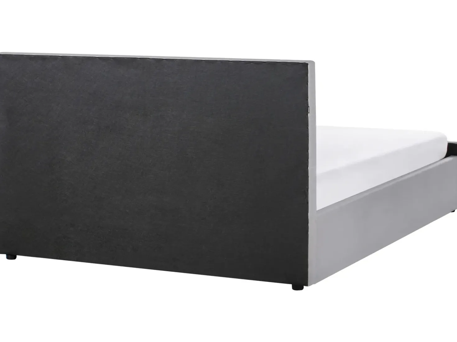 Letto contenitore Tessuto AMIENS 180 x 200 cm Grigio chiaro