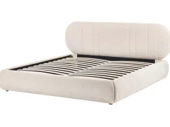 Letto contenitore Tessuto CAMPAN 180 x 200 cm Beige chiaro
