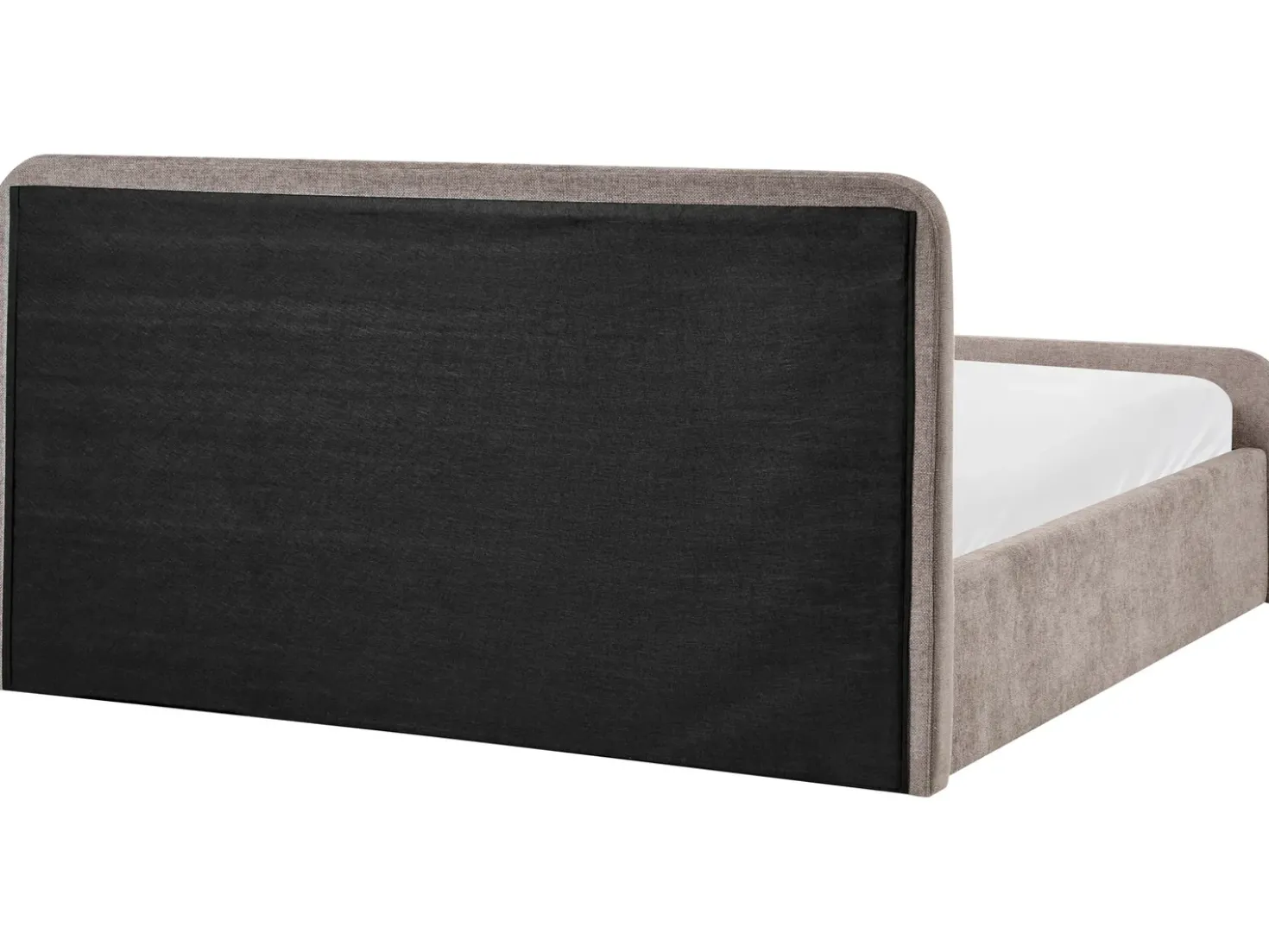 Letto contenitore Tessuto VIVIERS 180 x 200 cm Tortora