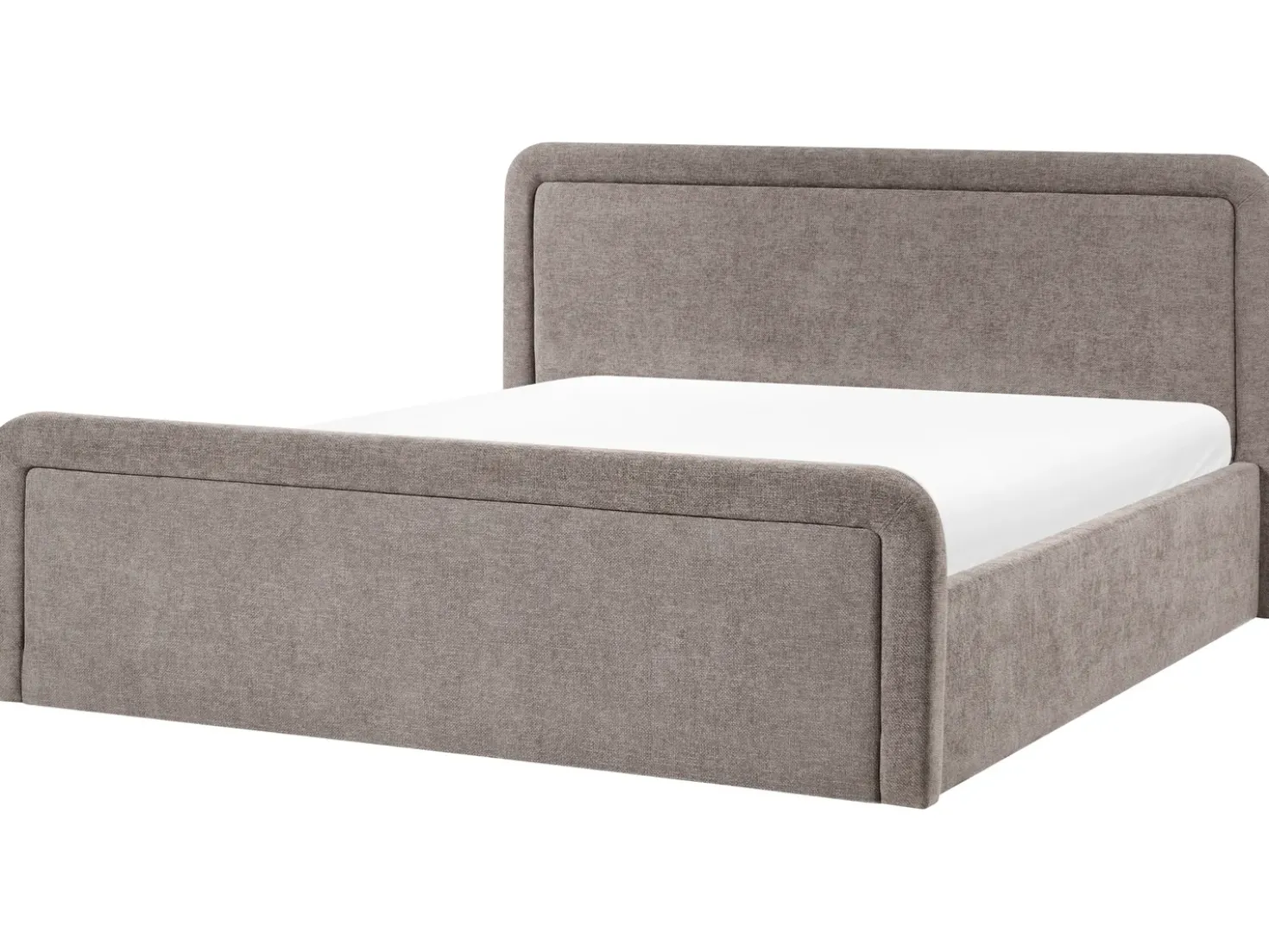 Letto contenitore Tessuto VIVIERS 180 x 200 cm Tortora