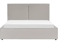 Letto contenitore Tessuto MOISSAC 160 x 200 cm Grigio chiaro