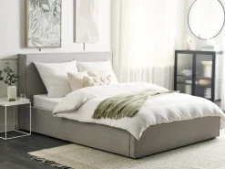 Letto contenitore Tessuto MOISSAC 160 x 200 cm Grigio chiaro