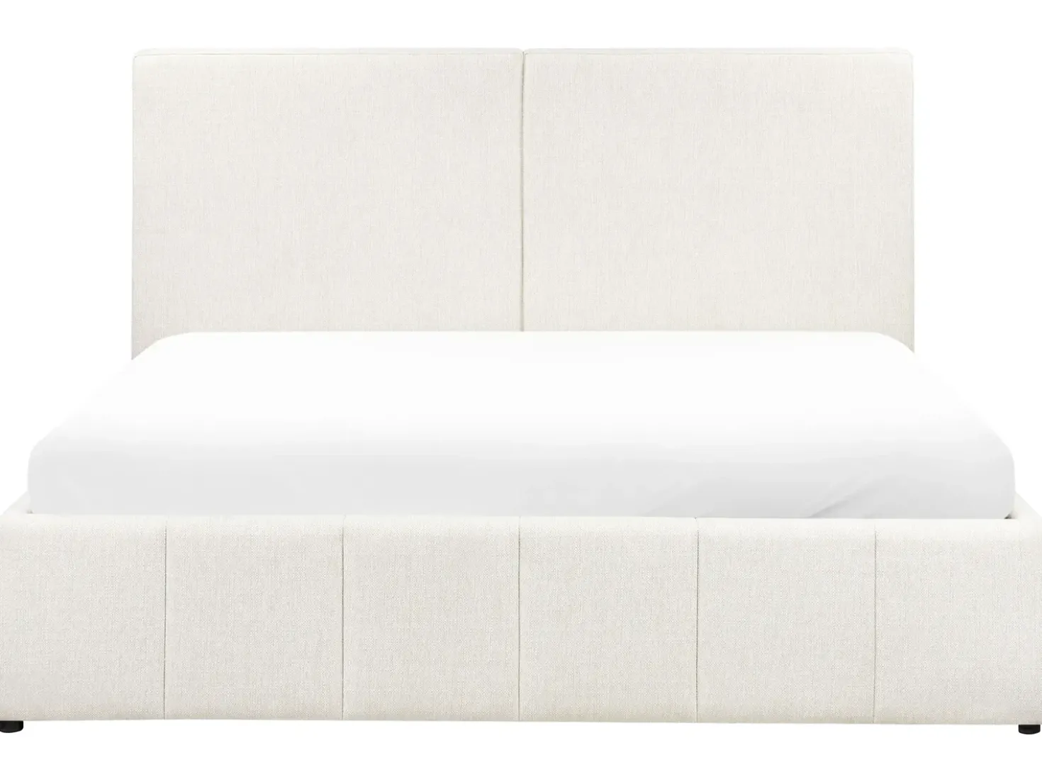 Letto contenitore Tessuto CASTELNAVET 180 x 200 cm Bianco sporco