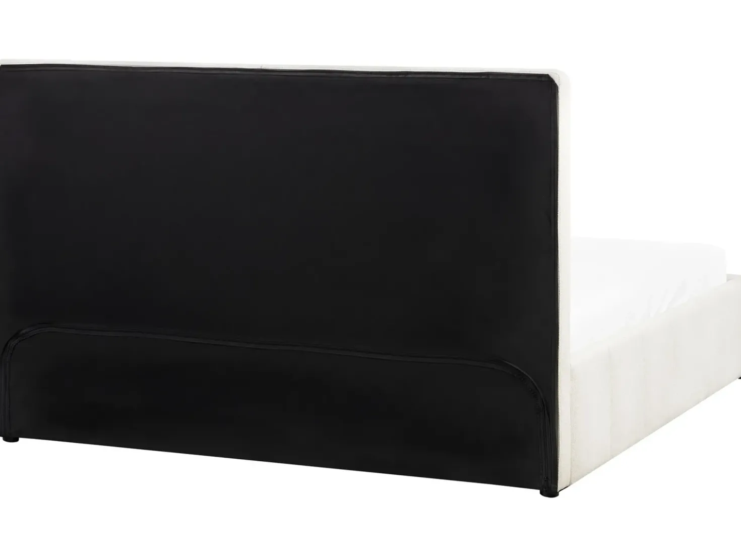 Letto contenitore Tessuto CASTELNAVET 180 x 200 cm Bianco sporco